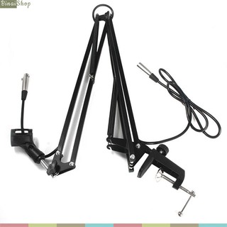 Chân micro kẹp bàn cỡ lớn NB-39 có dây (Đen)