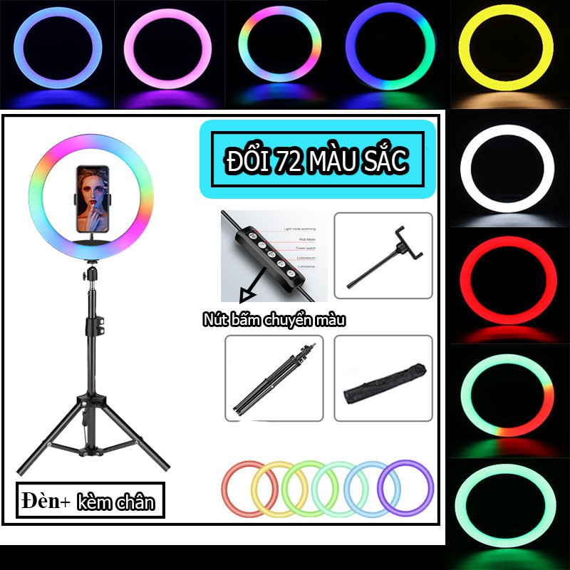 Đèn led 16 triệu màu quay TIKTOK, Đèn livestream 16CM,20CM,26CM,33CM mới nhất thị trường ĐÈN LED TIKTOK.- 72 màu sắc - Bóng đèn Thương hiệu No brand | NoiThatRuby.com