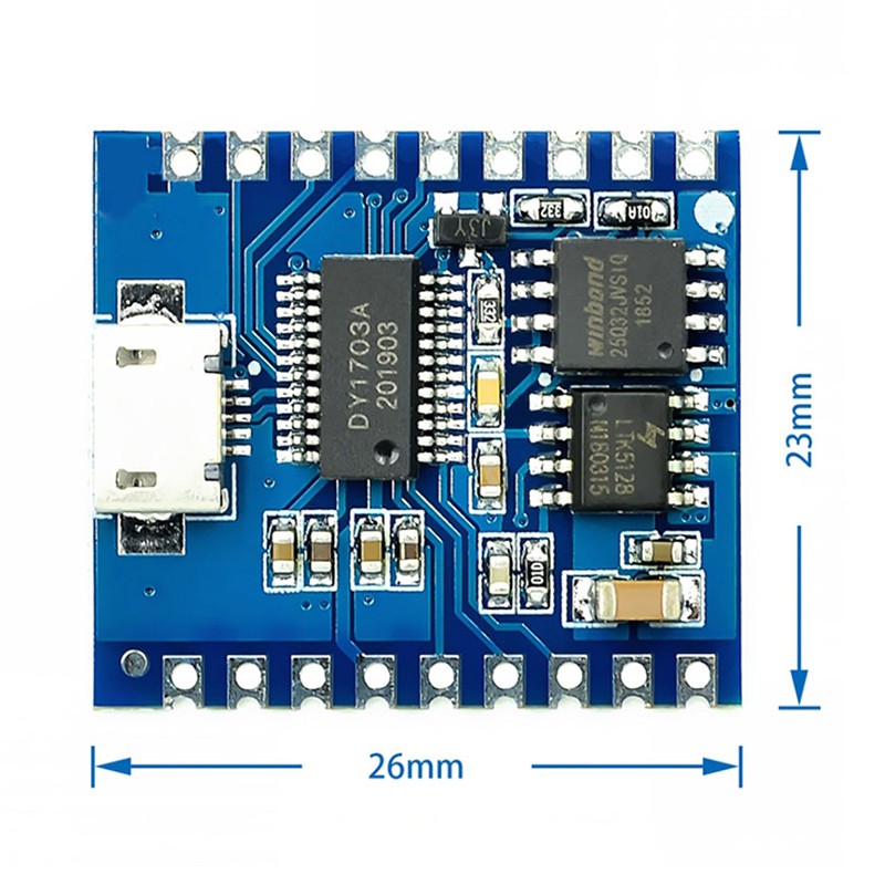 1 Mô Đun Máy Nghe Nhạc MP3 4MB Cổng USB Điều Khiển Tải Xuống DY-SV17F