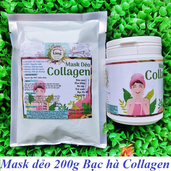 [Sỉ-Rẻ] Mask dẻo 200g Bạc hà Collagen Ling Có giấy VSATTP giấy ĐKKD nhiều công dụng | BigBuy360 - bigbuy360.vn