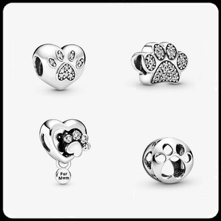 Hạt charm hình dấu chân mèo dễ thương đơn giản