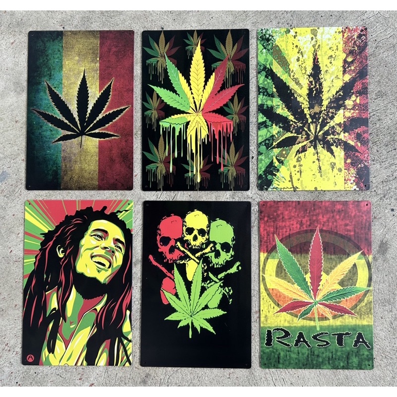 Dấu hiệu kẽm Vintage Green Party Line Hemp Companion Size 20x30 Centimeter