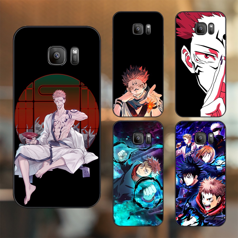 Ốp lưng Samsung S6, S6 Edge, S6 Edge Plus, S7, S7 Edge viền đen in hình Yuji Jujutsu Kaisen