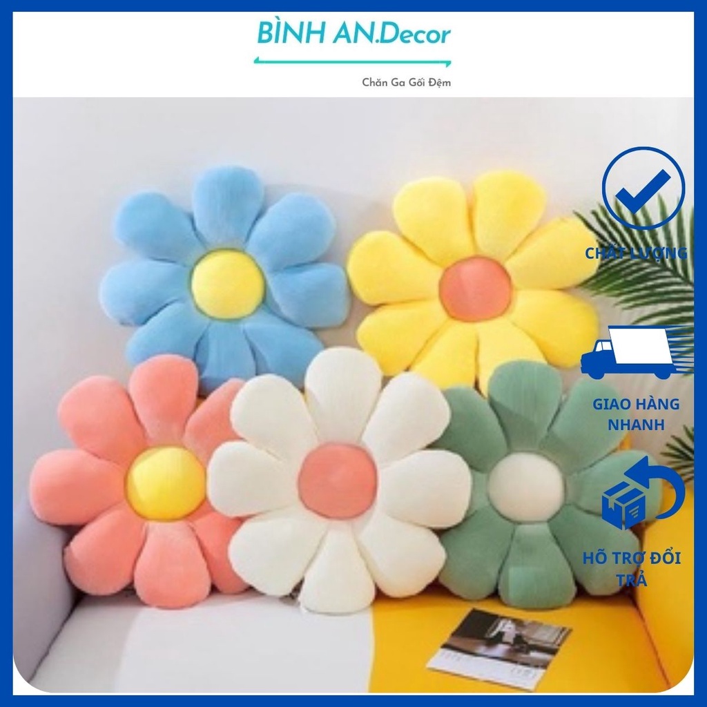 Đệm loát sàn bệt ngồi hoa trang trí, gối ôm sofa , gối tựa dercor chụp ảnh xinh xắn, 5 màu kích thước 40cm, 60cm, 80cm