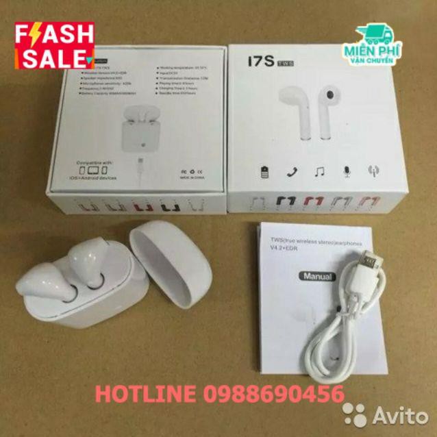 Miễn Phí Vận Chuyển) Tai nghe bluetooth I7S TWS âm thanh cực hay