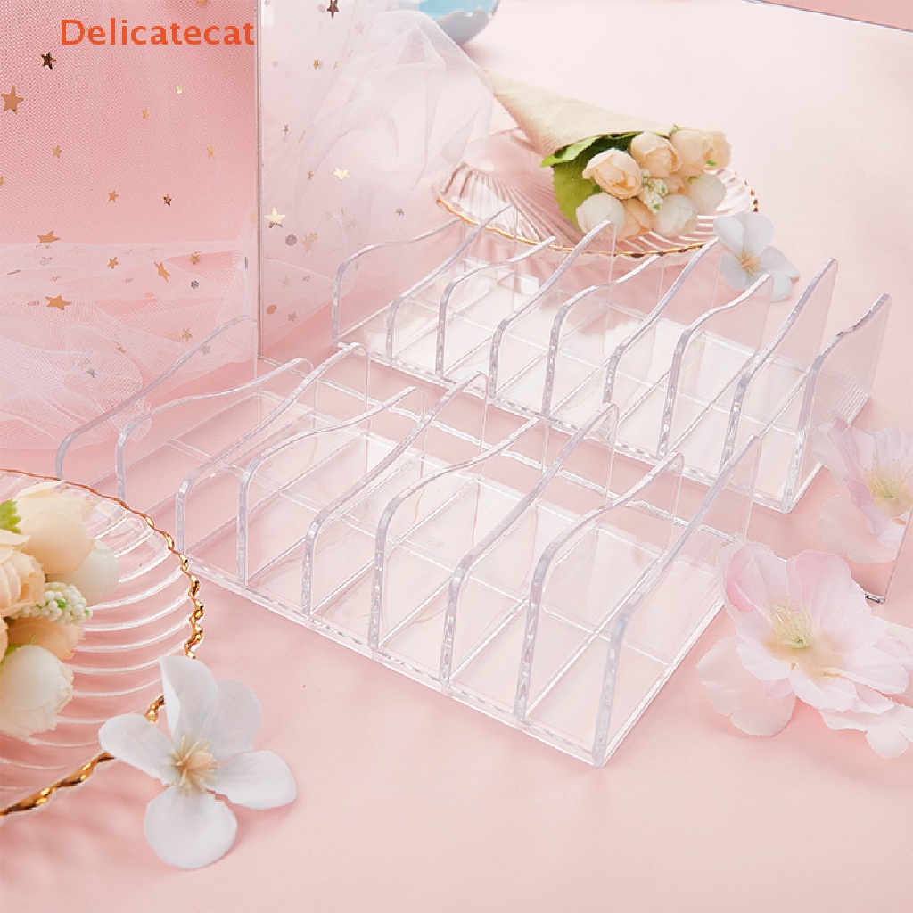 1 Khay Đựng Phấn Mắt Trang Điểm Có Ngăn Đựng Cọ Trang Điểm Giá Đỡ