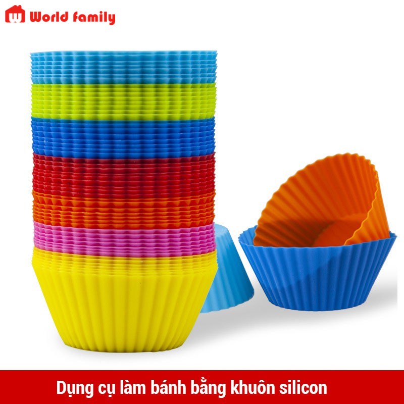Khuôn cupcake silicon 7cm Dùng Làm Khuôn Bánh , Muffin, Thạch, Rau Câu  Hiện Đại