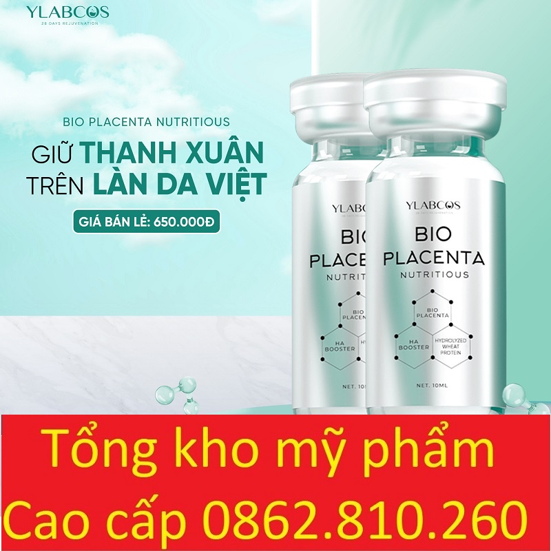 Huyết Thanh Siêu Phục Hồi Bio Placenta Ylabcos ,Giúp Dưỡng ẩm da,ngăn ngừa lão hóa,làm mờ vết thâm,nám,sạm,tàn nhang