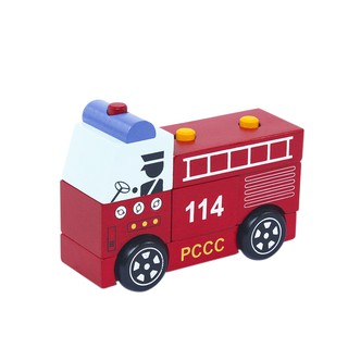 Lắp ráp mô hình xe cứu hỏa 61292- đồ chơi gỗ winwintoys