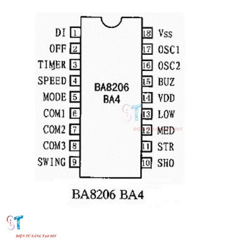 IC BA8206BA4, BA8206BA4L  DIP 18