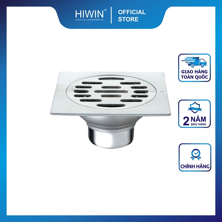 Phễu ga thoát sàn ngăn mùi hôi chất liệu inox 304 kích thước 100x100mm HIWIN FD-8210