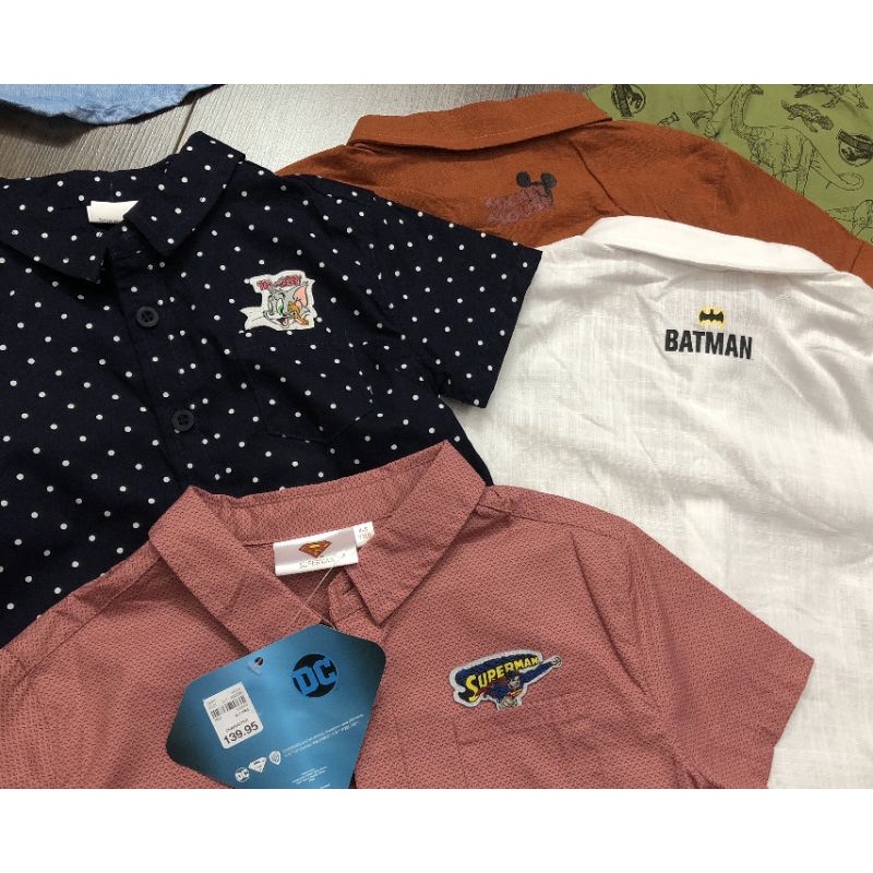 Áo sơ mi bé trai caro màu trơn dư xịn