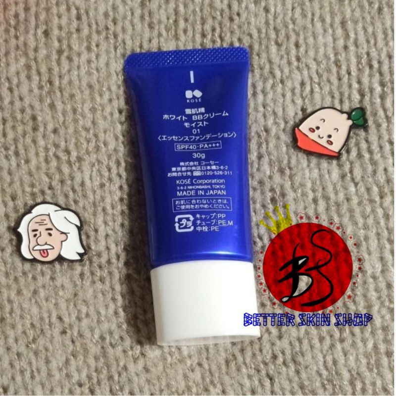 Kem nền Kose White BB Cream Moist Sekkisei 30g Nhật Bản