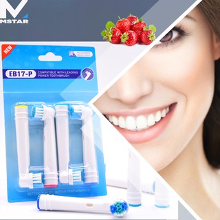 Bộ 4 Đầu Bàn Chải Đánh Răng thay thế cho máy Oral B MStar Kiêm máy