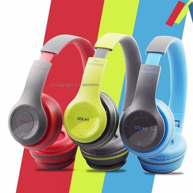 Tai nghe bluetooth không dây chụp tai headphone nghe nhạc điện thoại dùng được cho cả laptop máy tính pc chống ồn