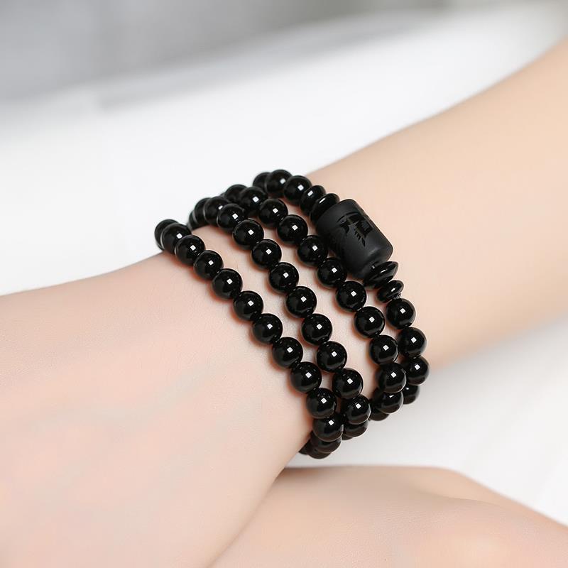 Vòng Tay Chuỗi Hạt Đá Mã Não Tự Nhiên Nhiều Vòng Thời Trang Cho Cặp Đôi