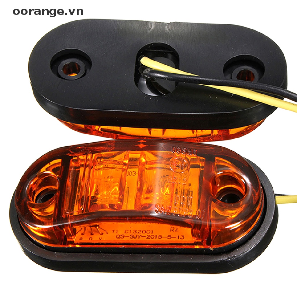 Đèn cảnh báo hình oval 12v 24V gắn hông xe tải chuyên dùng nhiều màu sắc