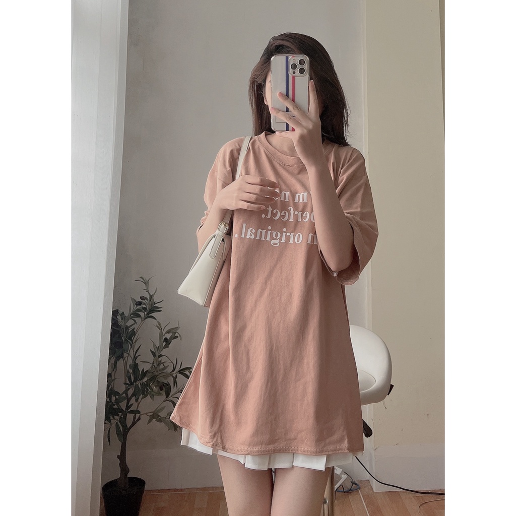 Áo Thun Im Not Perfect 3158 PEONYB Unisex [FREESHIP] Phông form rộng tay lỡ in chữ vintage, hssv đẹp cá tính Ulzzang