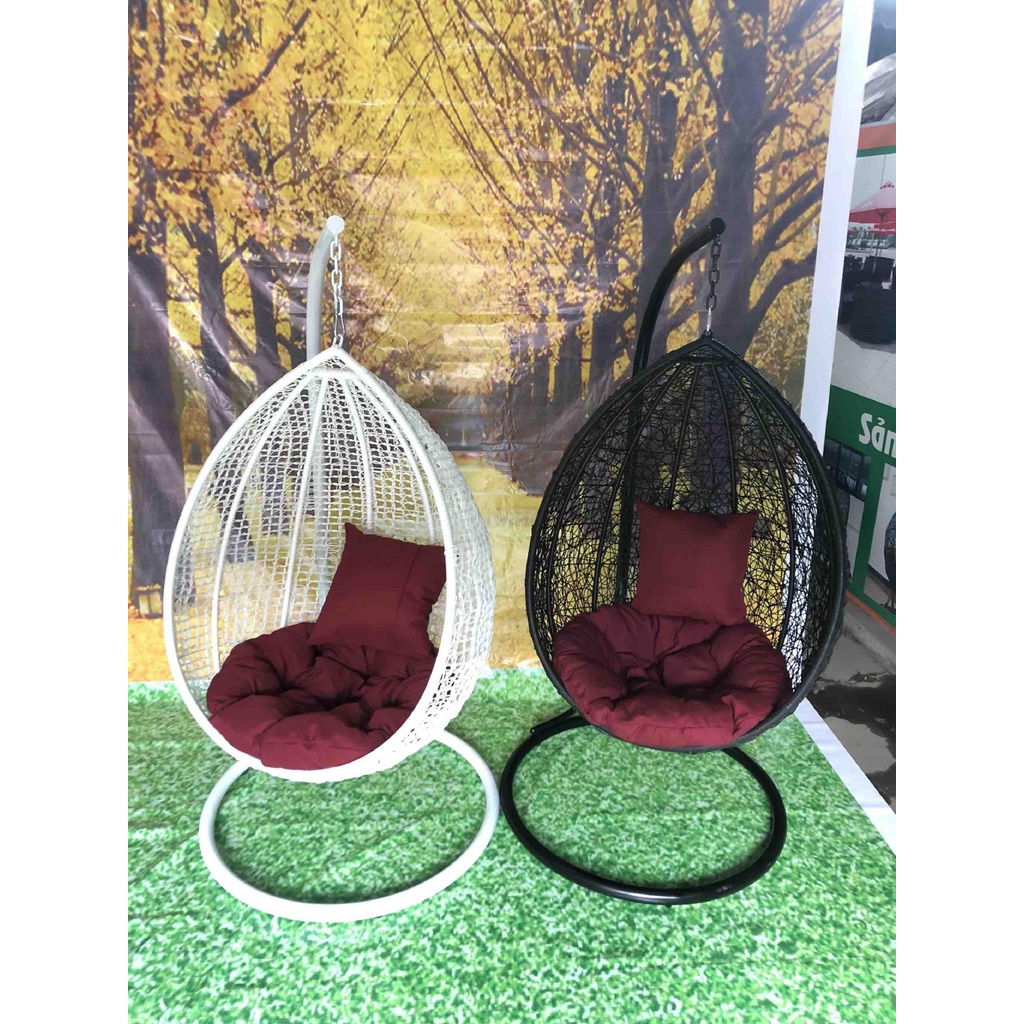 Xích Đu Trứng, Chịu Trọng Lượng 250Kg ,Nệm Nhiều Màu, Trang Trí Phòng Khách, Phòng Ngủ, Sân Vườn, Ngoài Trời