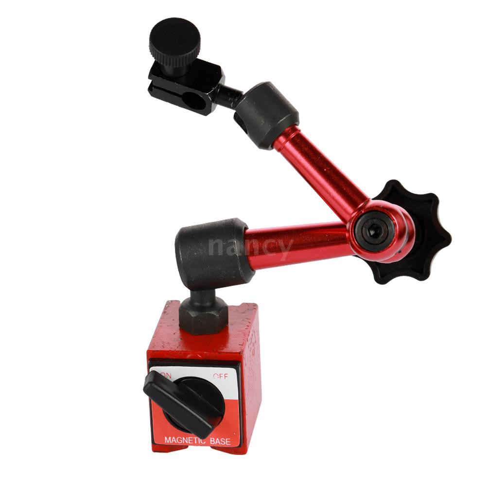 Metal Round Dial Indicator and Mini Flexible Magnetic Base Holder Bracket Tool Kit