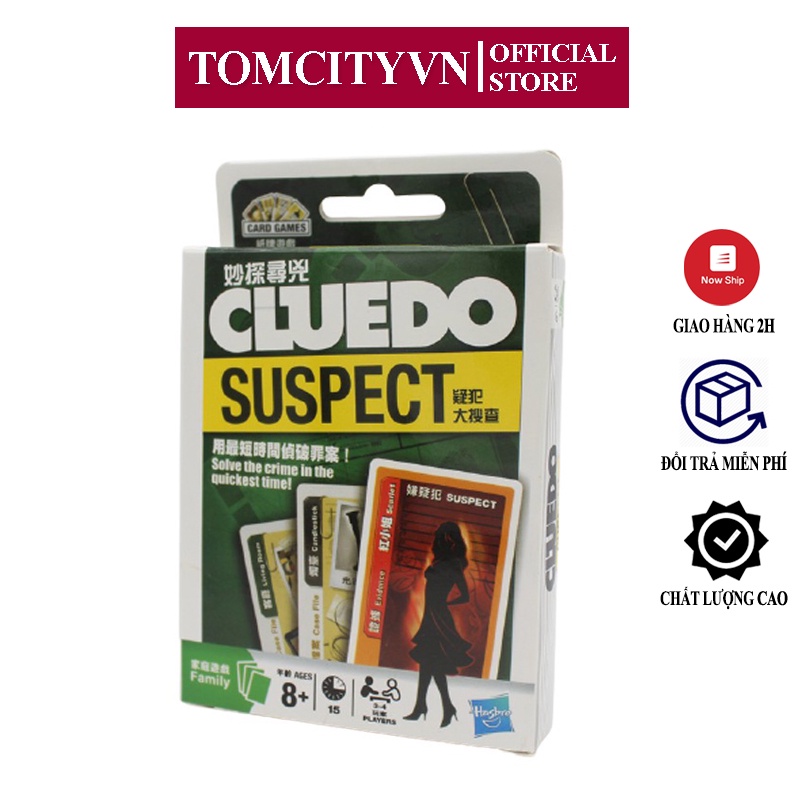 Trò Chơi Cluedo Suspect TomcityVN thể loại trinh thám cho nhóm 4 người