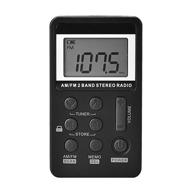 Radio Fm / Am Mini 103 Màu Đen Di Động Có Thể Sạc Lại