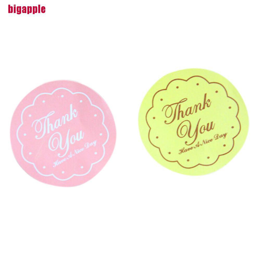 Set 24 Miếng Dán Hình Oval In Chữ Thank You Nhãn Dán Cho Gói Quà Phong Bì Túi Thẻ Con Dấu Hình Oval Cảm Ơn