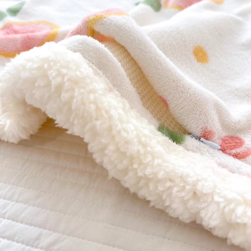 Chăn Lông Cừu IGUN BEDDING Hoạ Tiết Xinh Xắn Dễ Thương Ấm Áp