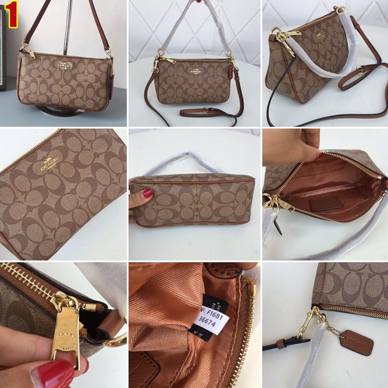 Coach f36674 Túi Xách mini Đeo Vai / Xách Tay Có Thể Tháo Rời Miễn Phí Cho Nữ