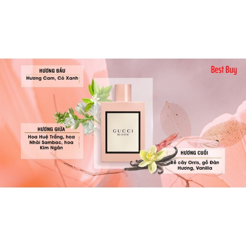 Nước Hoa Gucci Bloom Eau De Parfum Nữ Tính Thanh Lịch 100ml