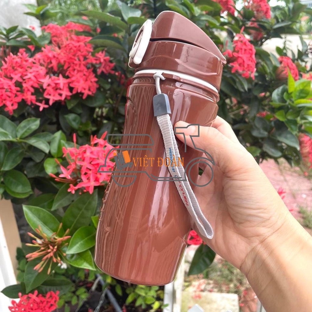 BÌNH NƯỚC HỌC SINH GIỮ NHIỆT 500ml- Công nghệ Nano- Nhựa PET bên ngoài chịu va đập mạnh, giữa là PU giữ lạnh , HVNCLC