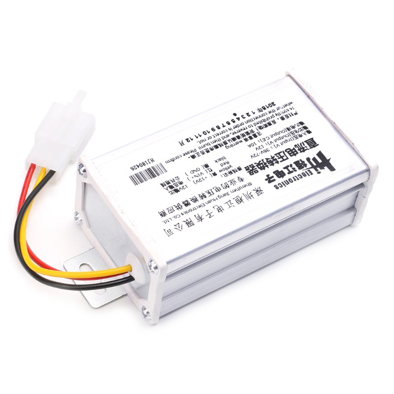 Bộ chuyển đổi nguồn điện Nema Dc 36v 48v 72v sang 12v 10a 120w cho xe đạp điện