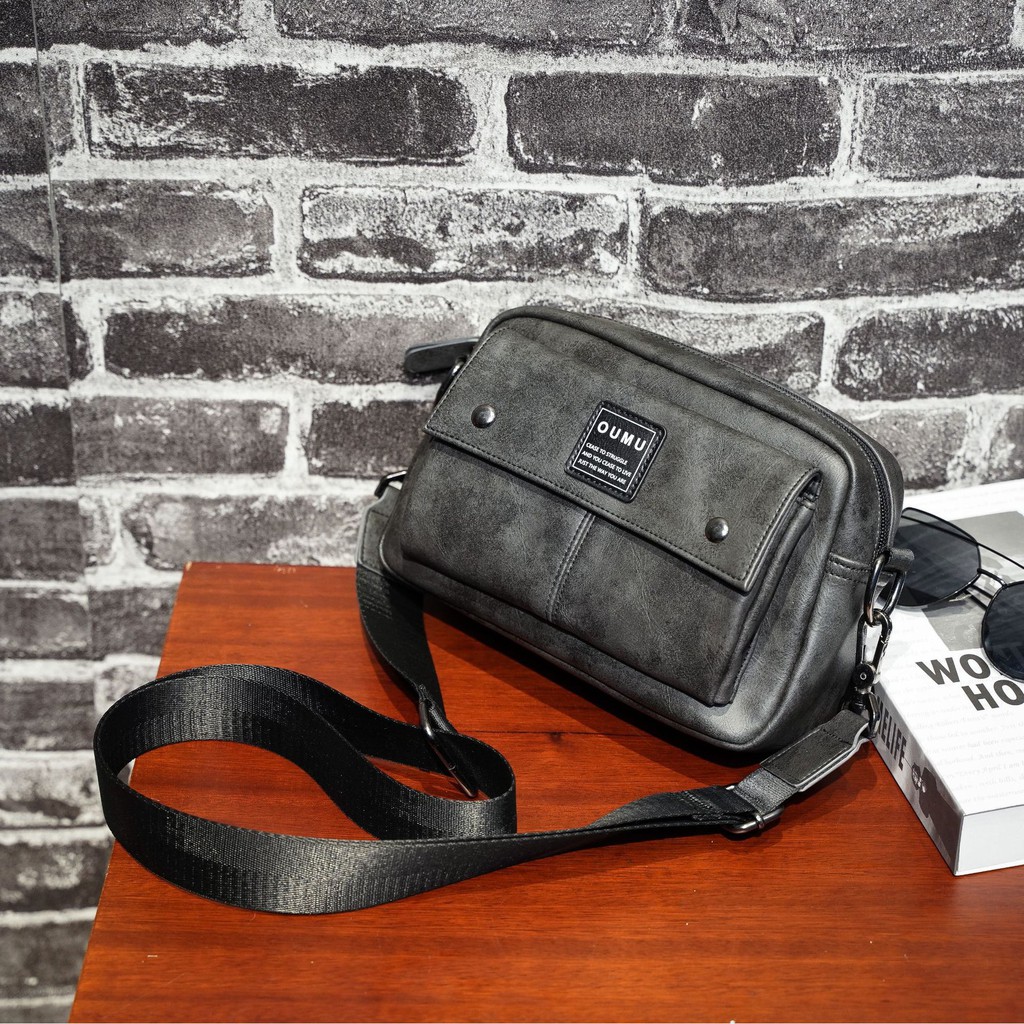 Túi đeo chéo da nam nữ thời trang cao cấp mini phù hợp đi chơi đi làm đựng điện thoại