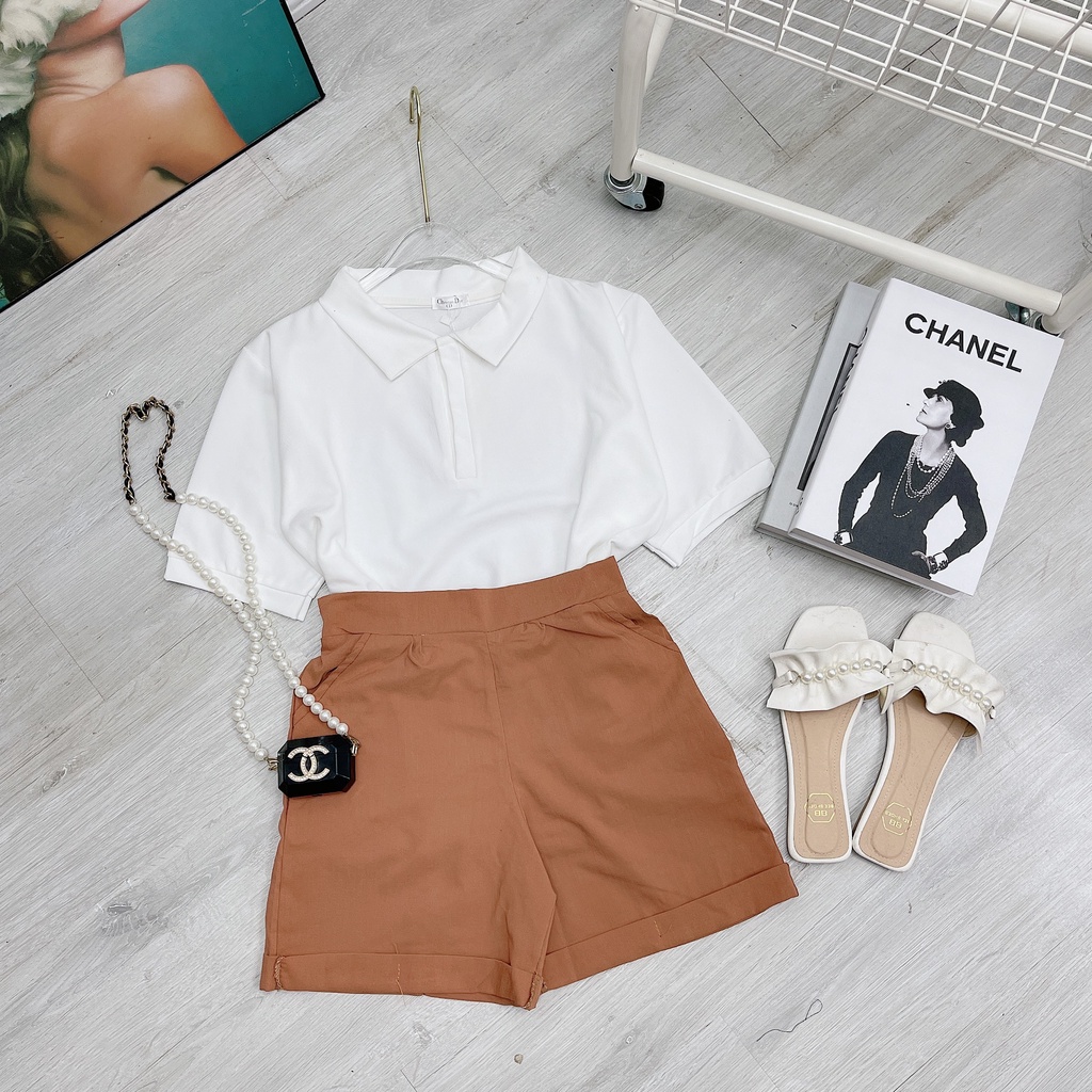 Sét áo mix quần sooc cực đẹp, thời trang, hiện đại - Hàng có sẵn - Xưởng may Lộc Vân - V46