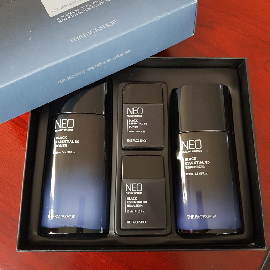 Bộ Dưỡng Trắng Da, Ngăn Ngừa Lão Hóa NEO CLASSIC HOMME BLACK ESSENTIAL 80 Special Set