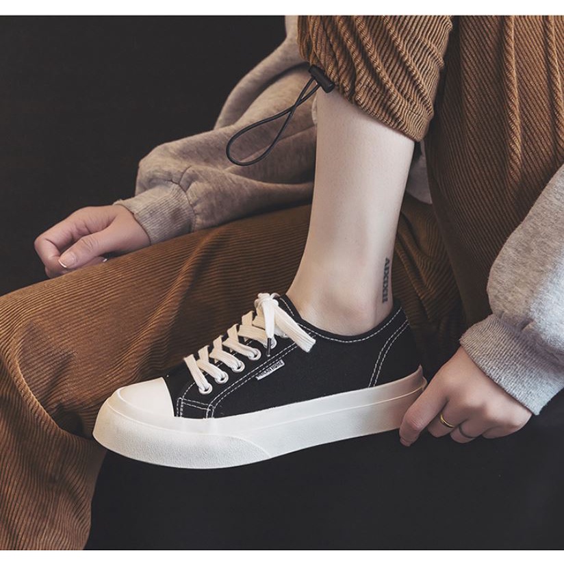 Giày Sneaker Nữ CV Basic Đế Cao Chất Vải Canvas Dễ Phối Đồ