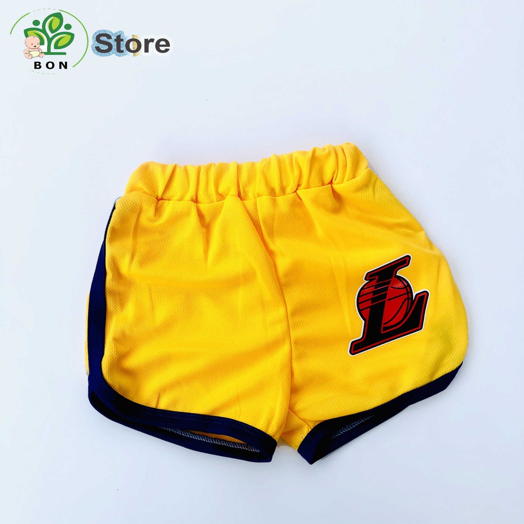 Quần Áo Trẻ Em Set Trang Phục Mùa Hè Cao Cấp Bộ Bóng Rổ Sát Nách Màu Vàng cho bé trai Bon Store từ 10 đến 28kg GH01