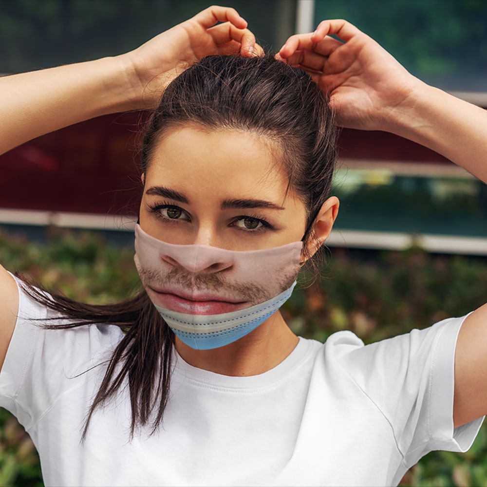 Khẩu Trang Vải Tốt Khẩu Trang Bị Tụt Xuống_001 Soink Chất Liệu Poly Cotton 100%, Chống Bụi In Hình 3D Thời Trang Unisex