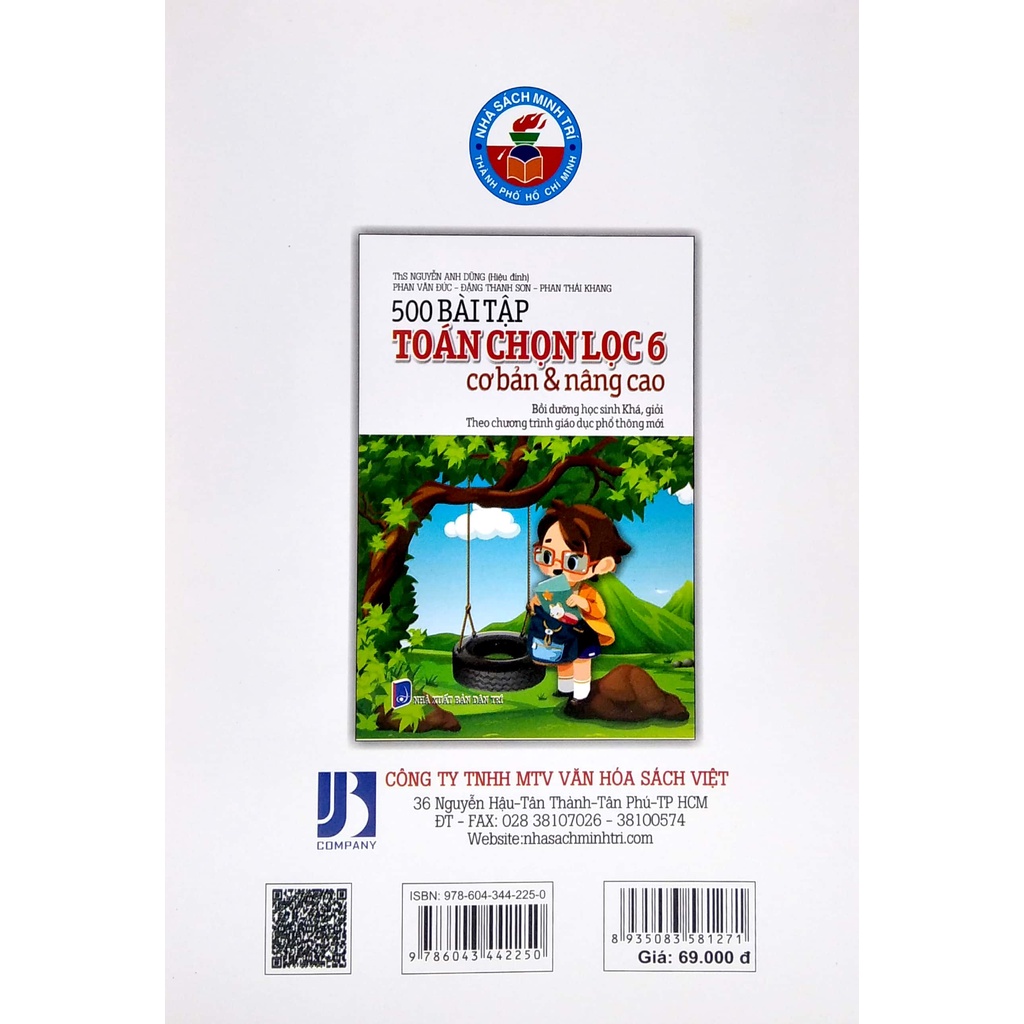 Sách 500 Bài Tập Toán Chọn Lọc 6 Cơ Bản Và Nâng Cao - Theo Chương Trình Giáo Dục Phổ Thông Mới