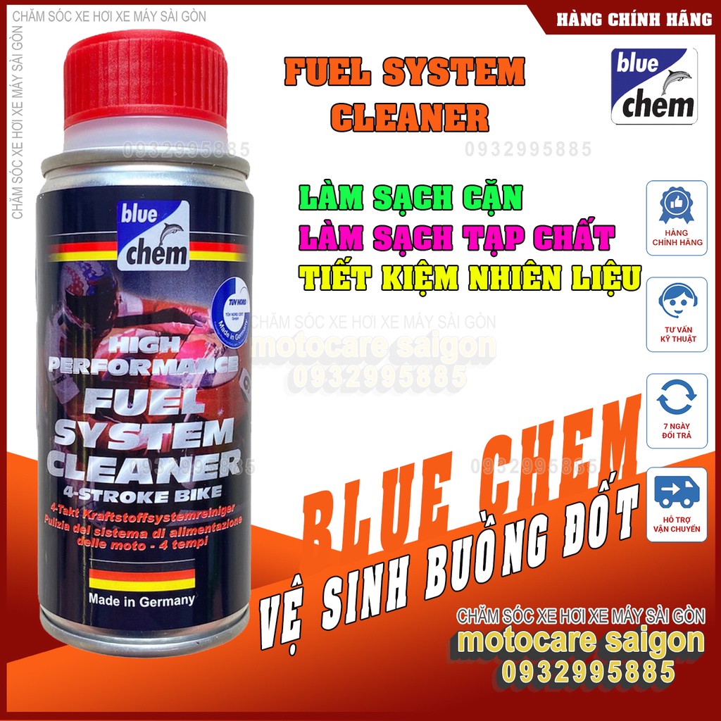 Dung dịch vệ sinh buồng đốt kim phun,hệ thống nhiên liệu Bluechem Fuel System Cleaner 50ml