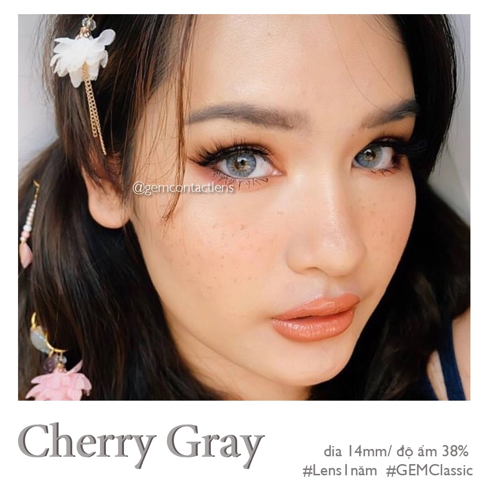 Lens áp tròng CHERRY GRAY - HSD 1 NĂM