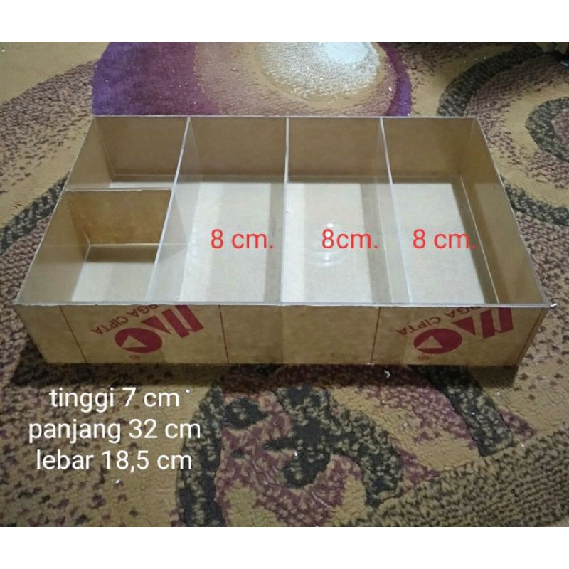 Hộp Đựng Tiền Bằng Nhựa Acrylic 4 Ngăn Tiện Dụng Giá Đỡ