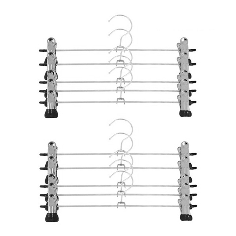 Set 10 Móc Treo Quần Áo 2 Kẹp Chống Trượt Tiện Lợi