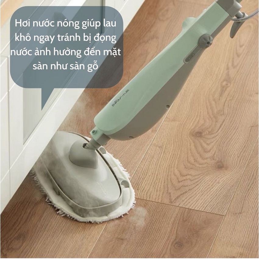 Cây lau nhà bằng hơi nước nóng cao cấp Bear ⚡FreeShip⚡ tiêu diệt 99% vi khuẩn sàn nhà khô bóng nhanh chóng tiện lợi