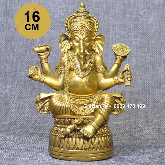 TƯỢNG ĐỒNG ĐÚC KHỐI GIẢ CỔ - THẦN VOI ẤN ĐỘ GANESHA LINH THIÊNG - 6917