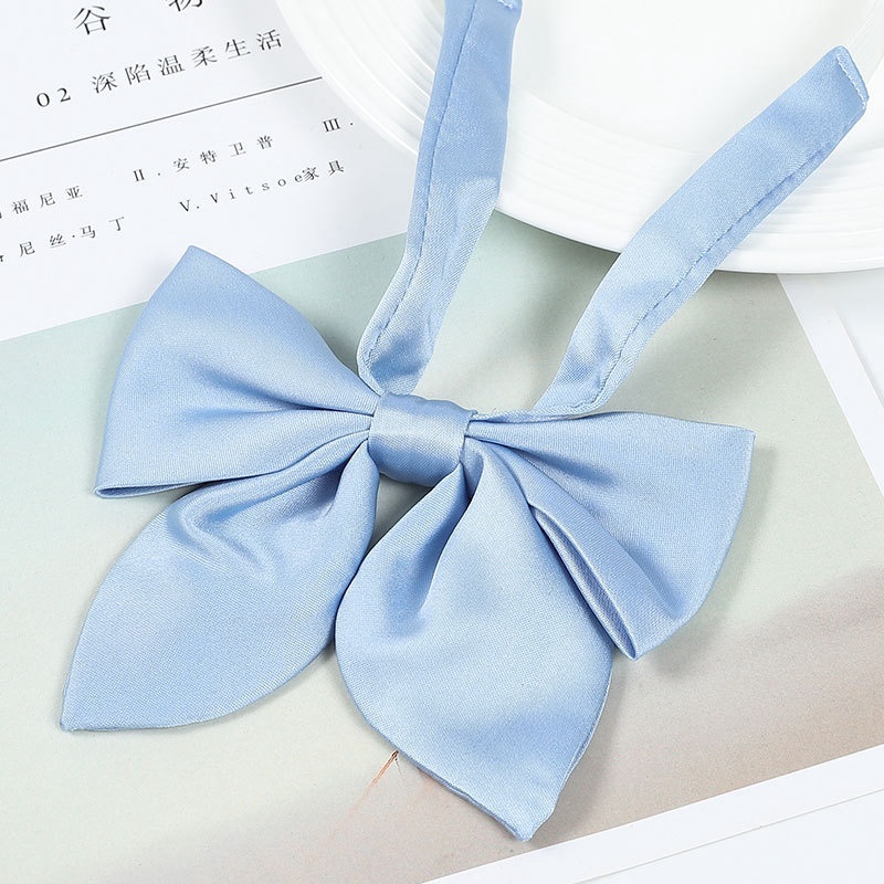 Nơ Cài Cổ Áo Màu Trơn Đơn Giản Phong Cách Nhật Bản