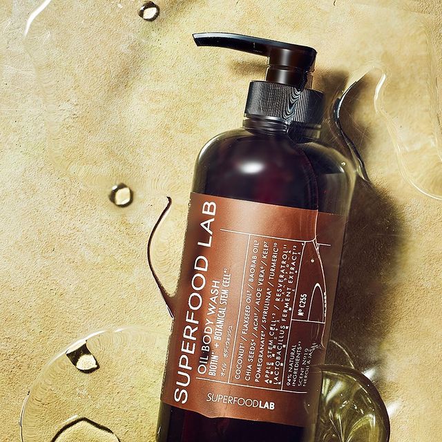 [HÀNG CHÍNH HÃNG] Sữa Tắm Nhập Khẩu Trắng Da Thảo Mộc Nhật Bản Superfood Lab Oil Body Wash Biotin 480ml