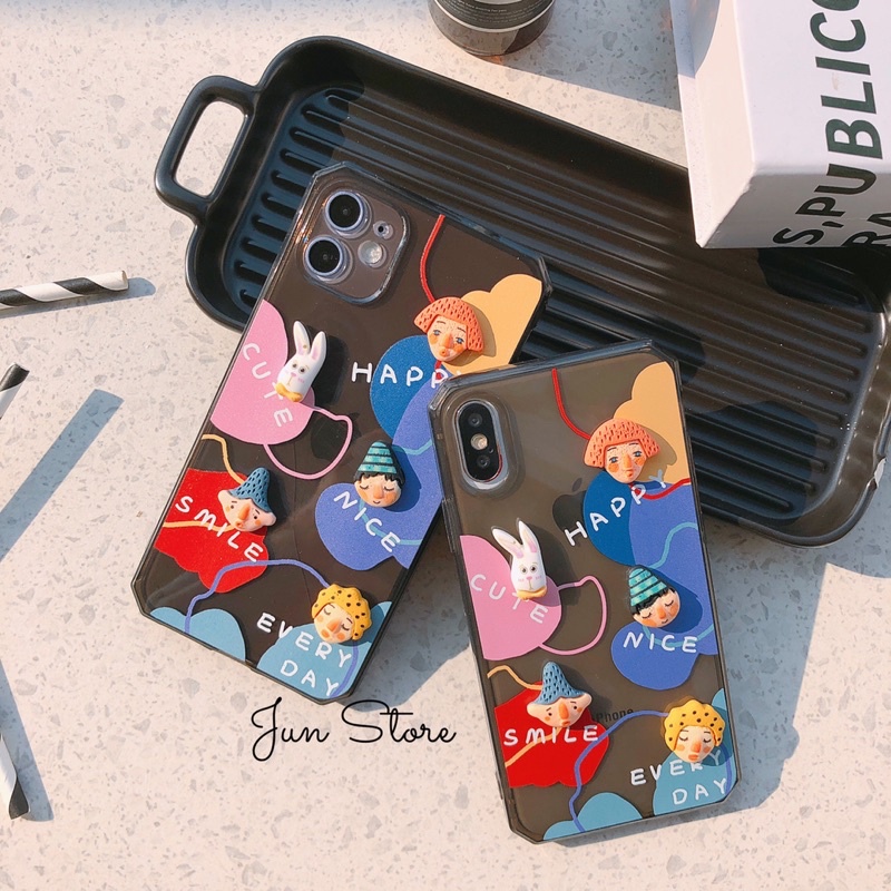 Ốp lưng Iphone silicon bảo vệ camera hình 3d nổi
