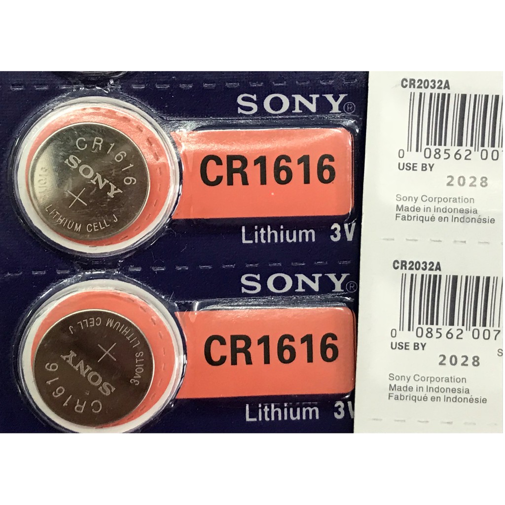 Pin cúc áo Sony 3V CR2032 / CR2025 / CR2016 / CR1632 / CR1620 / CR1616 / CR1220 – Pin nút CR2032 Sony  lithium 3V