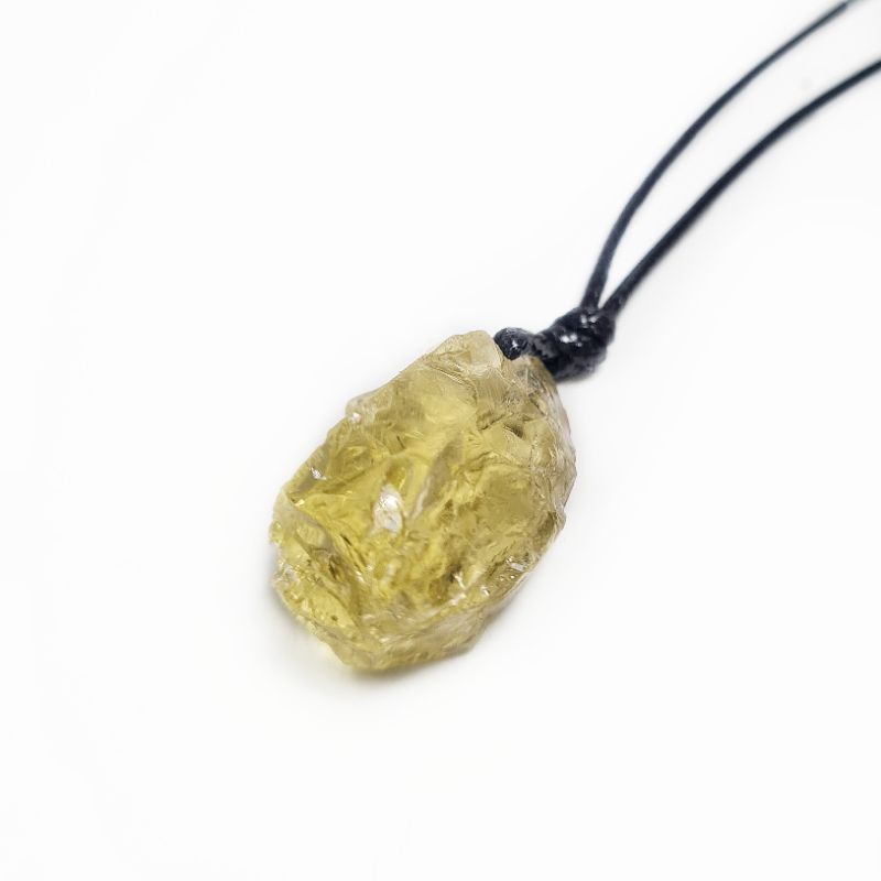 Dây chuyền Citrine thô tự nhiên dây rút điều chỉnh độ dài unisex